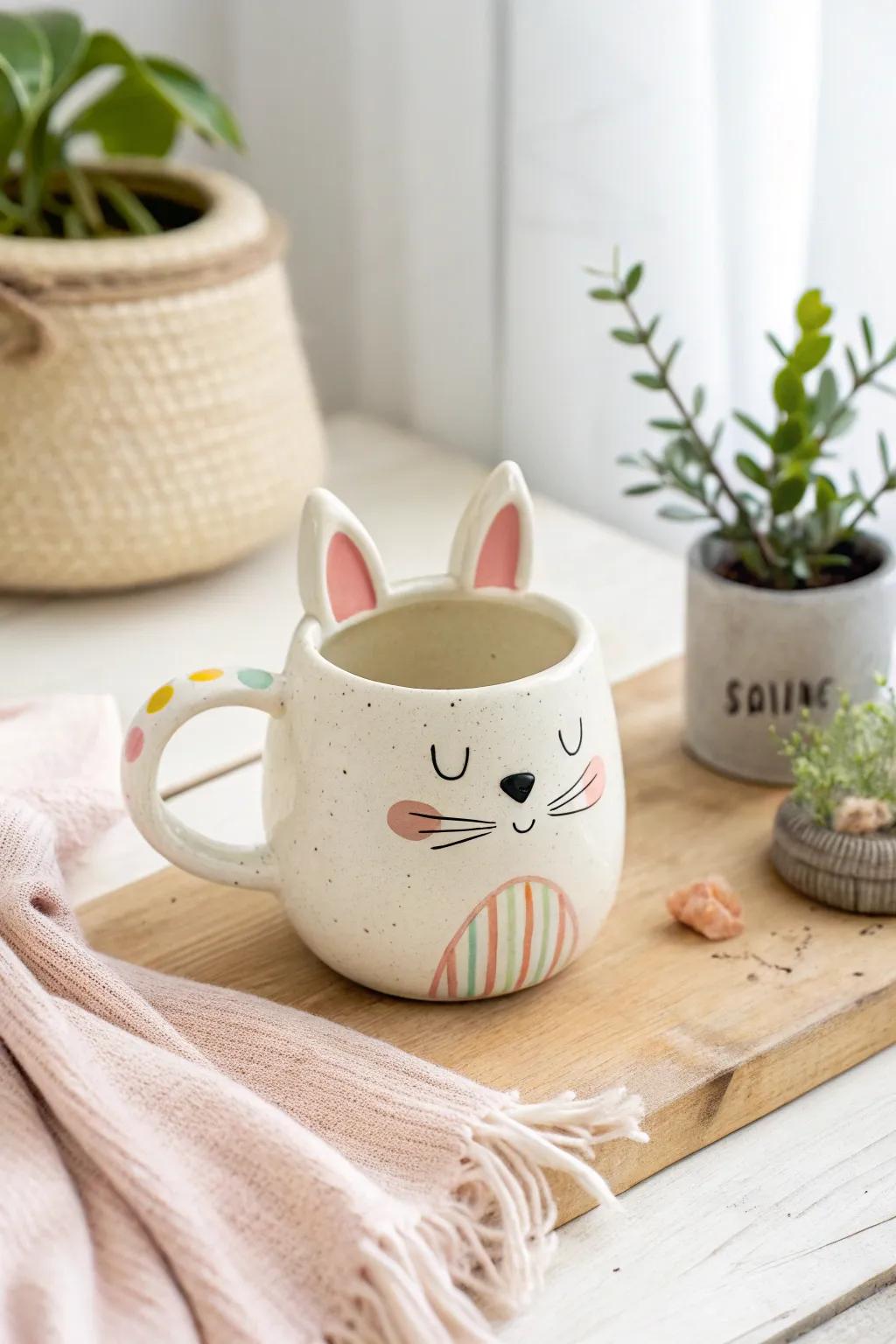 Drink with a smile: Discover the playful grace of handcrafted creature mugs.