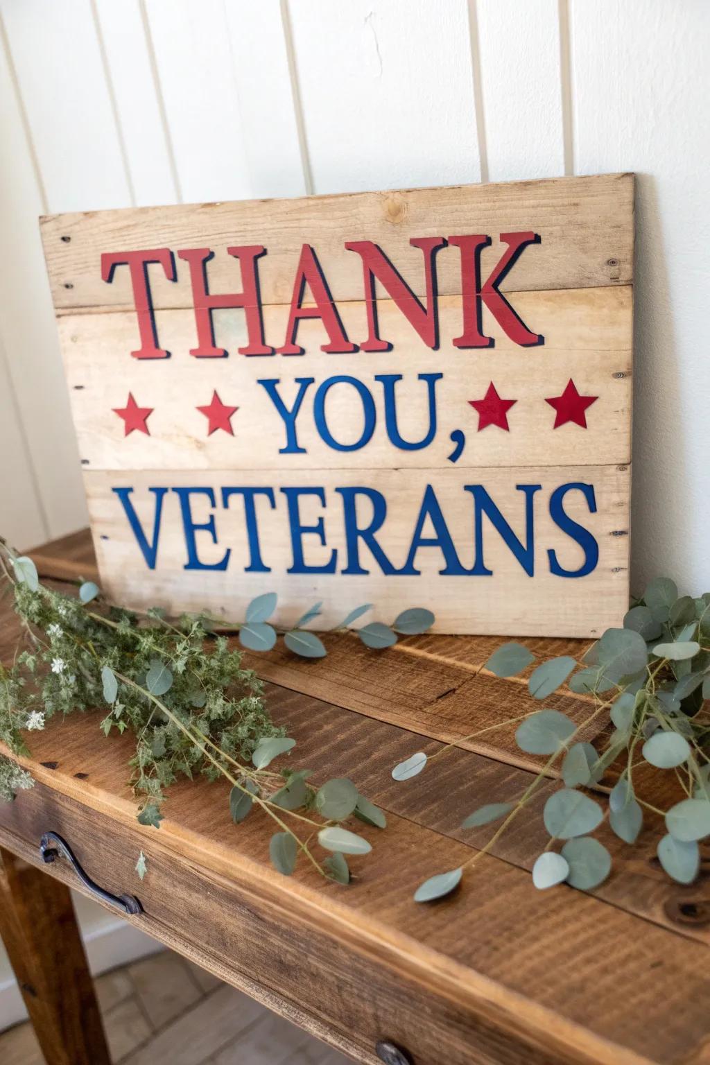 Mark Veterans Day via a heartfelt handmade marker, intermingling simplicity and vibrancy to honour those who served.