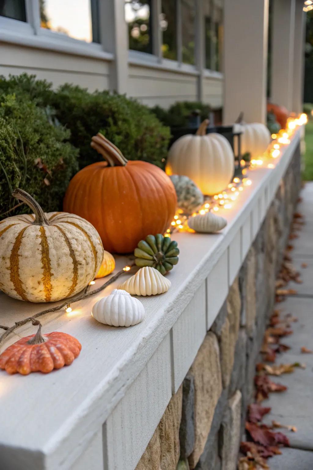 Maintain a fresh ledge through seasonal decor changes.