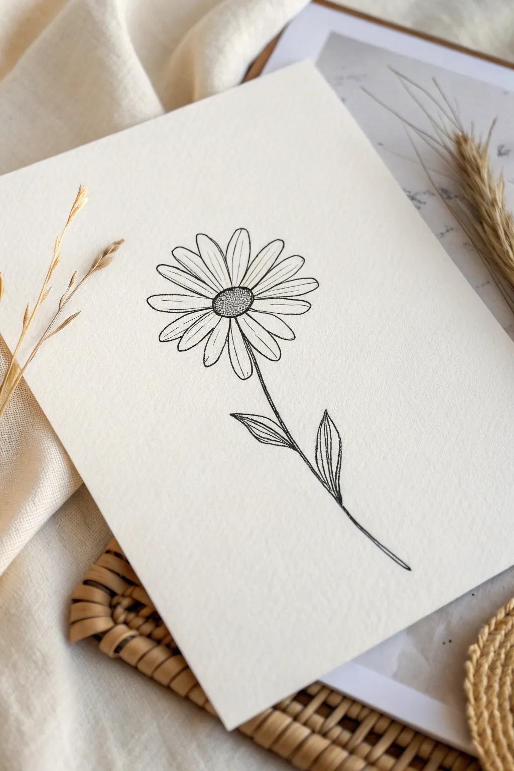 Elegant whimsy: Transform your workspace with the simplicity of floral one-line art.