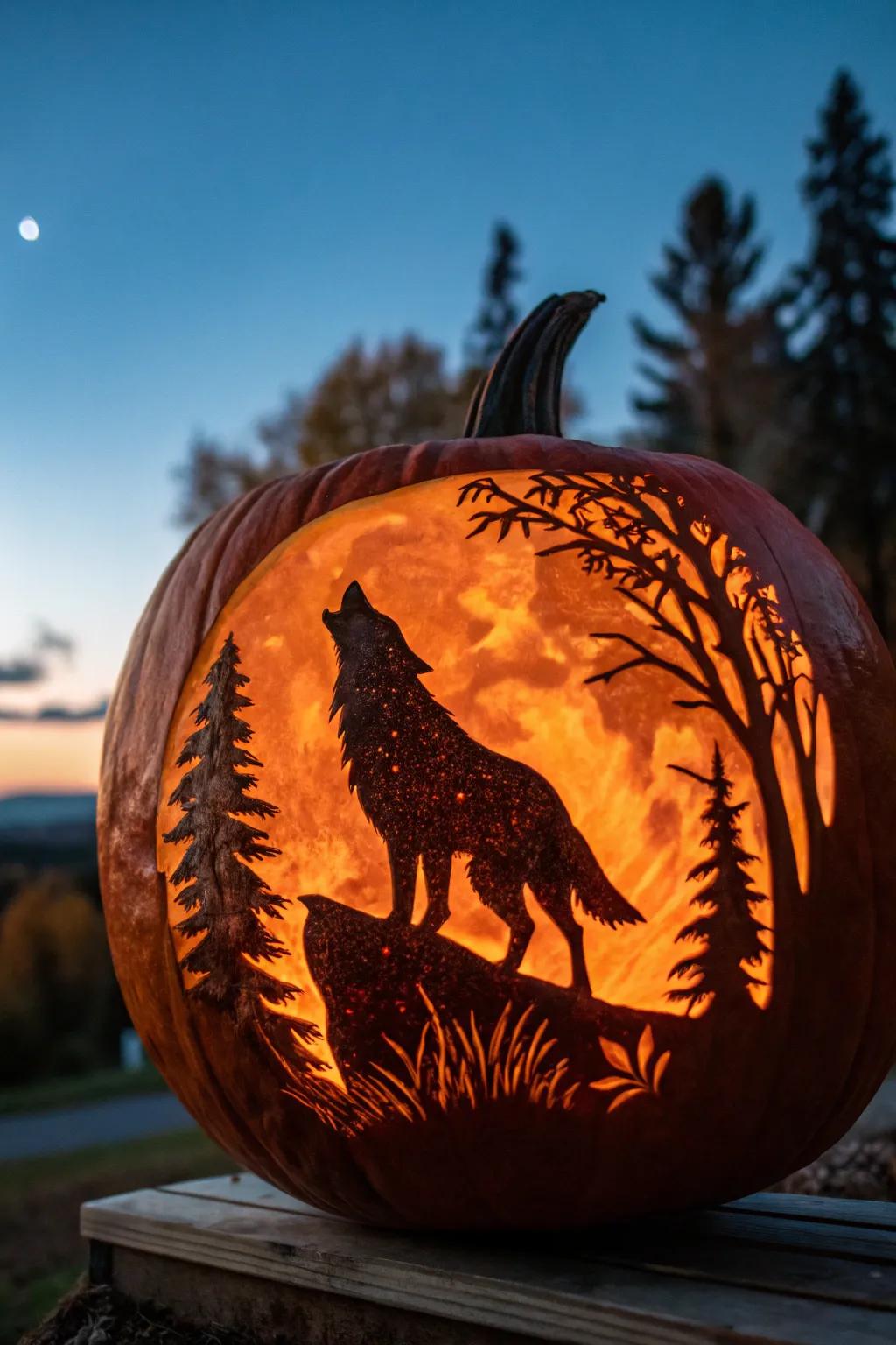 Release the untamed soul using this expertly carved canis gourd, excellent for crafting enthusiasts.