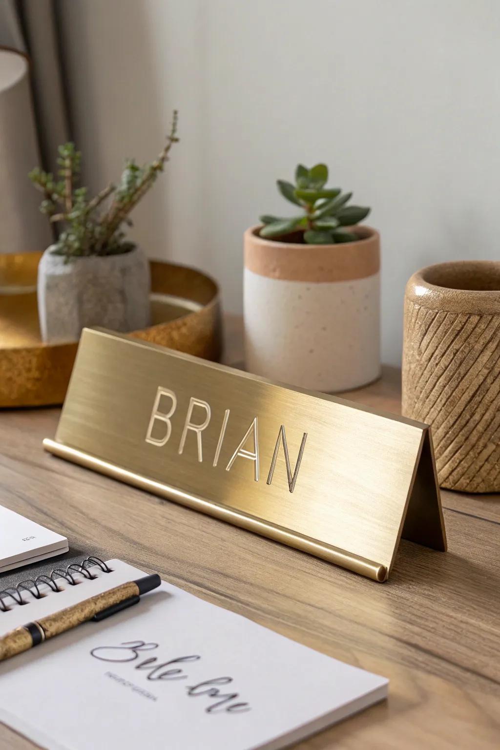 Refine your workspace with a note of metallic beauty and minimalist allure.