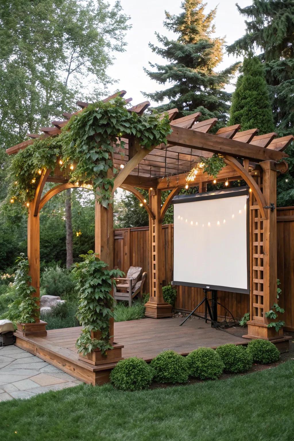 Improve your outdoor viewing experience with a stunning arbor setup.
