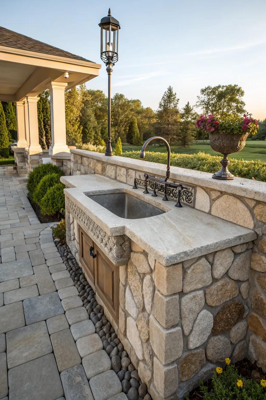 Transform your outdoor area with the elegance of a subsurface drain system, mixing functionality with aesthetic charm.