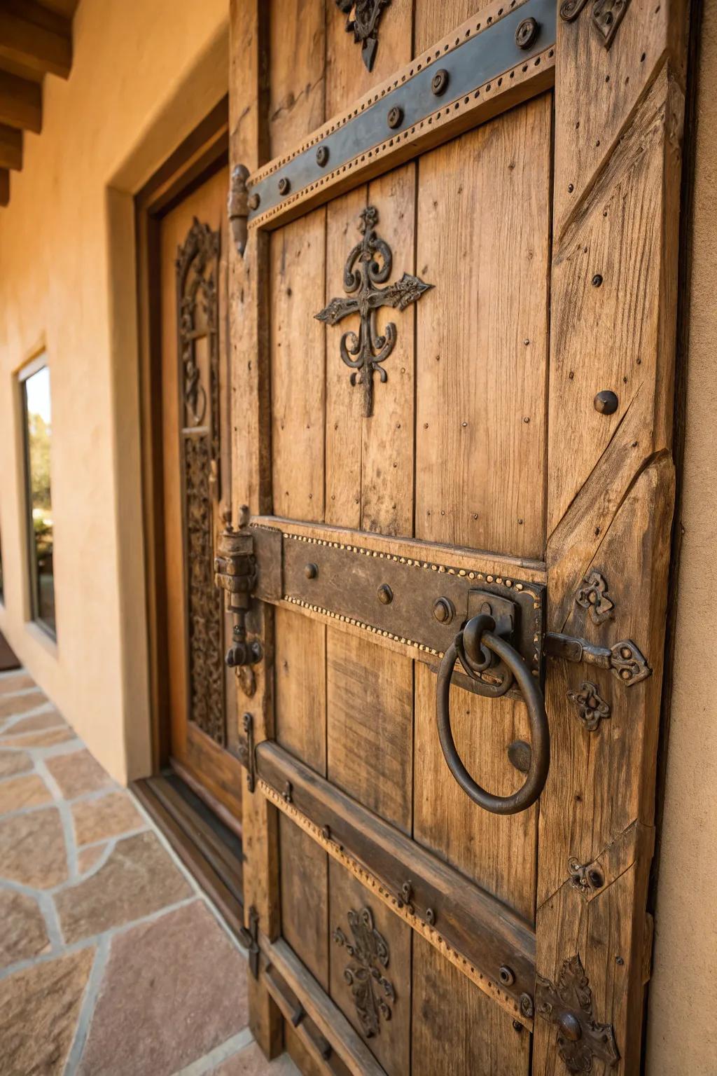 Embrace nostalgia through this classic pallet door, where craftsmanship converges with enduring charm.