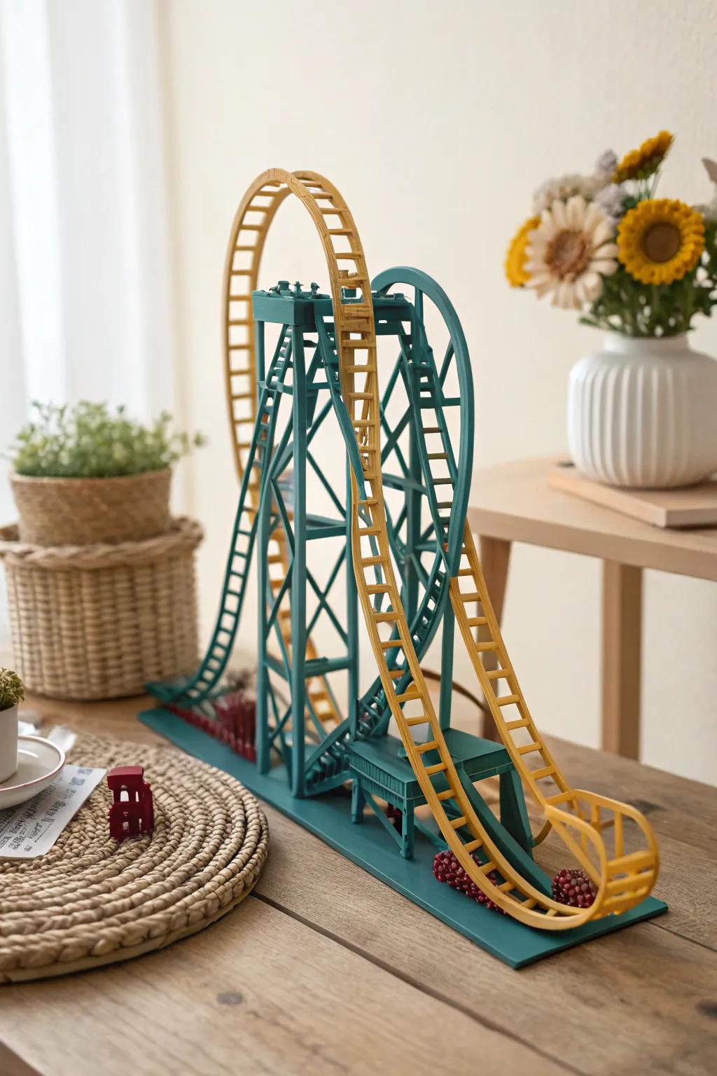 Partake in the thrill of warps in your bespoke paper roller coaster—where artistry encounters imagination!