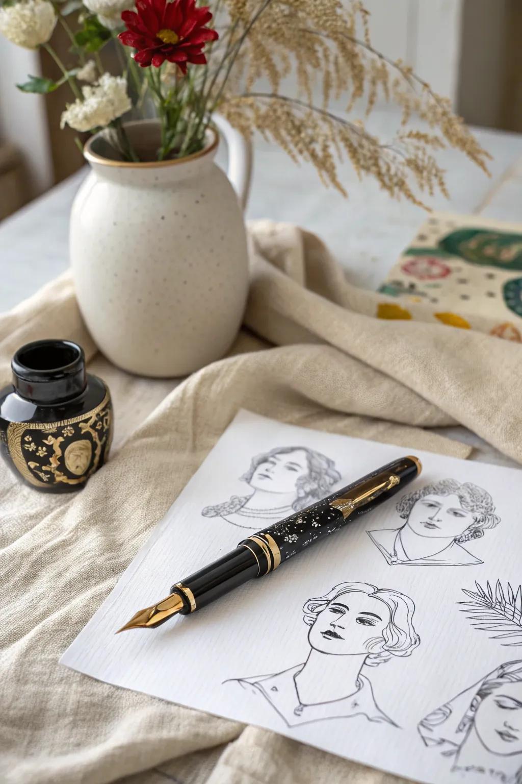 Capture sentiments with every marking - where penmanship encounters persona in minimalist refinement.
