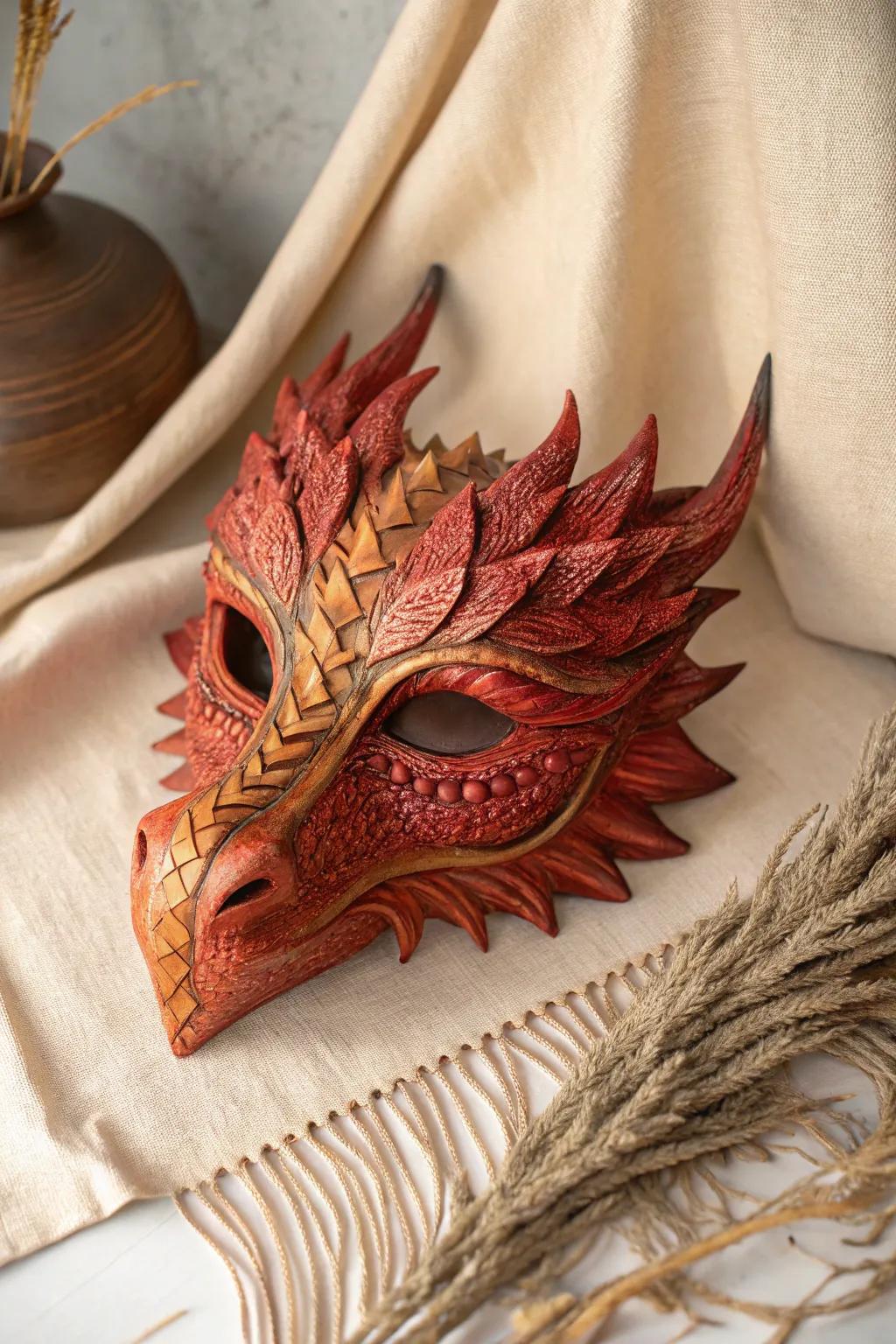 Unleash the story within: A dragon form that enthralls with its fiery beauty and complex feature.