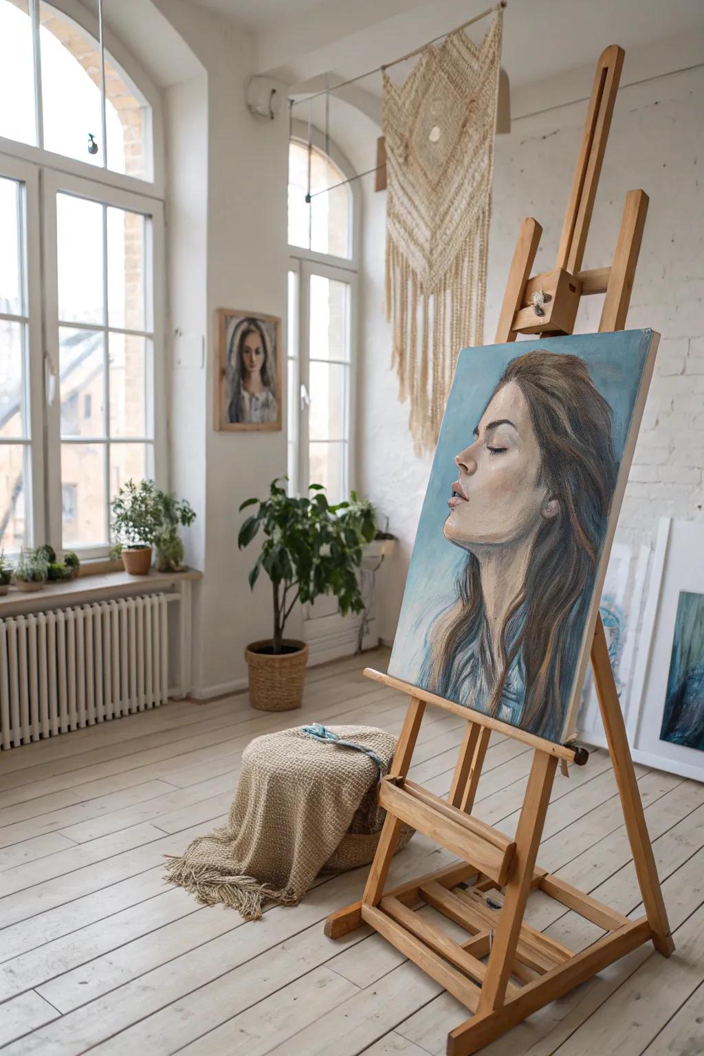 Uncover the allure of progress—as the artist's vision unfolds, stroke by stroke.