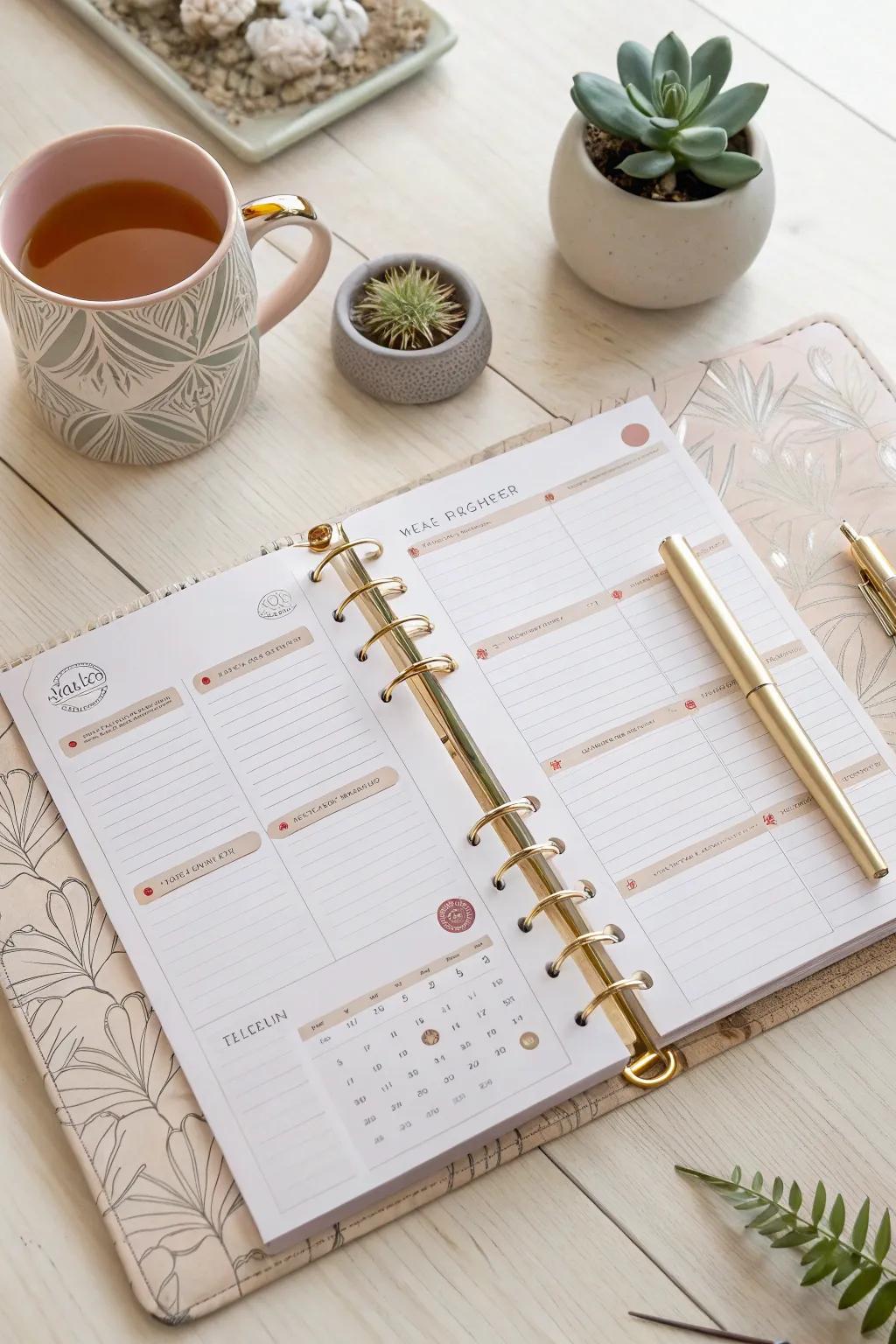 Elevate your period oversight proficiency through an organizer that melds Scandinavian simplicity and bohemian charm. #OrganizerGoals