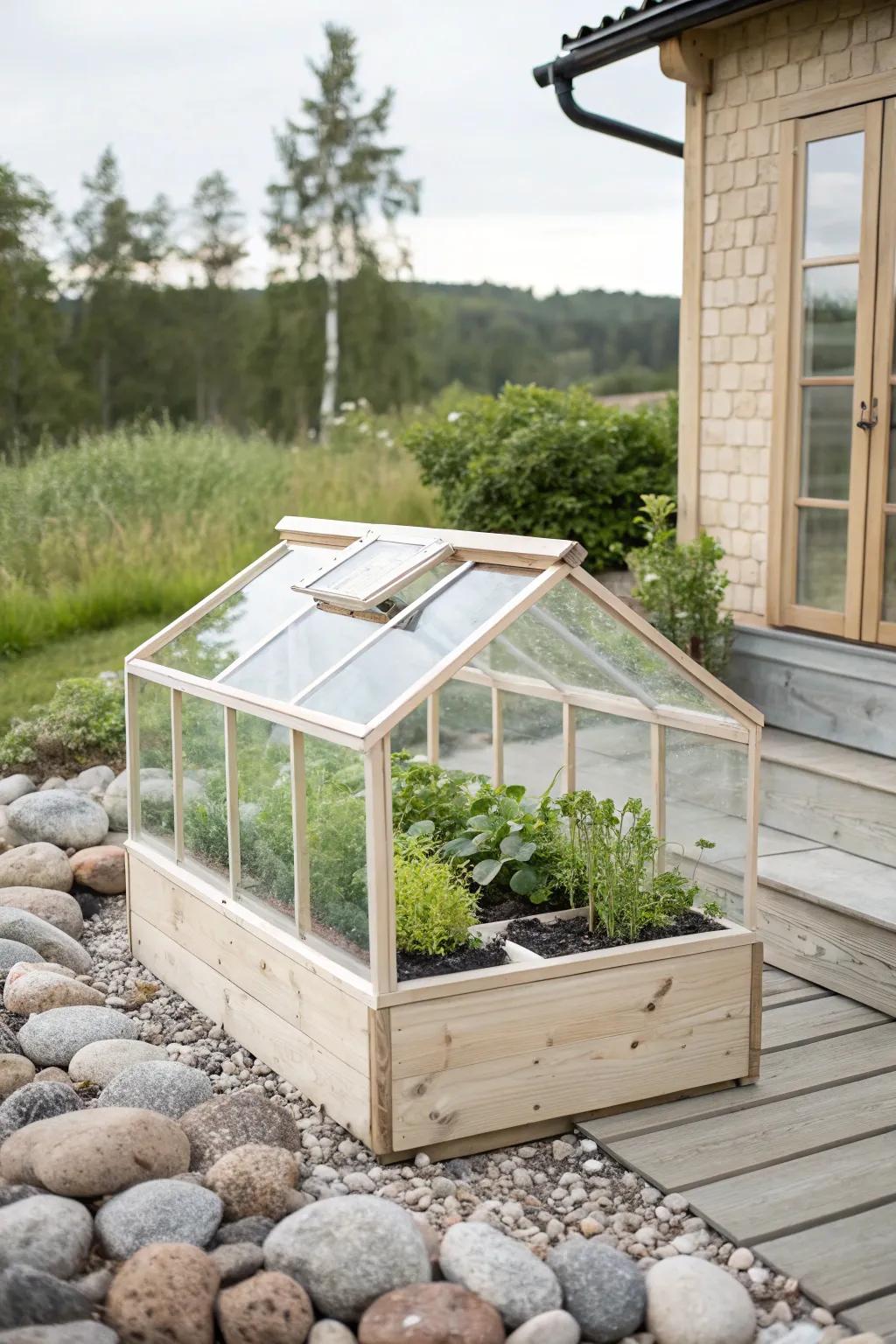 Transform your garden with a fashionable scaled greenhouse—where Scandinavian understatement converges with Boho allure!