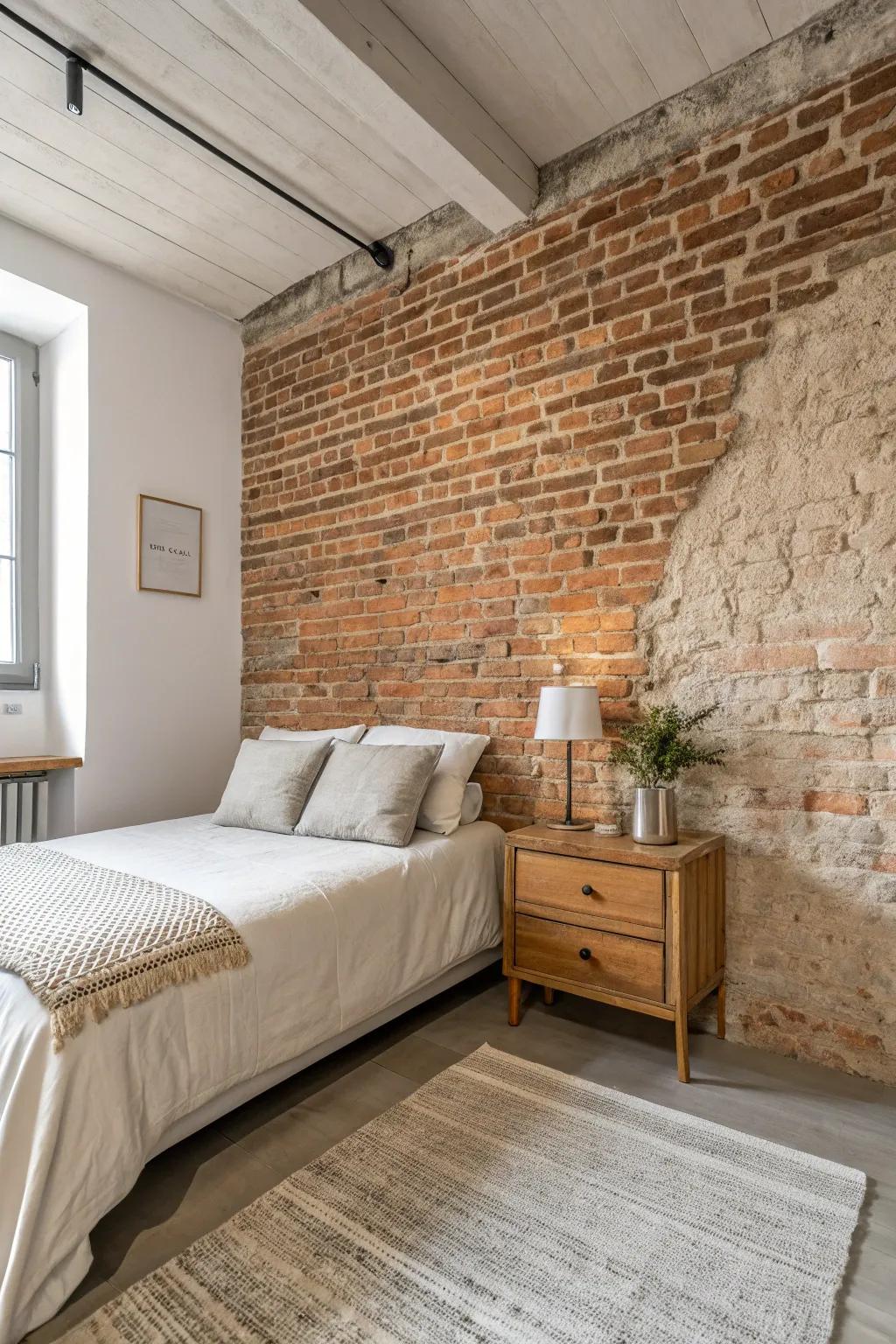 Minimalist styling that accentuates the innate magnificence of the brick finish.