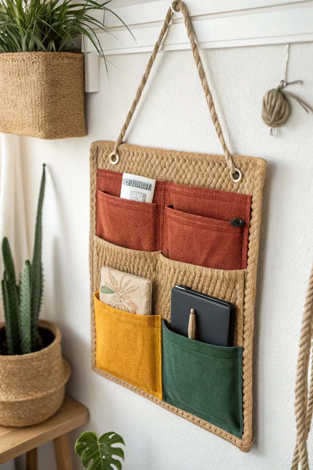 Elevate your workspace with stylish suspended desk organizers that unite functionality with minimalist elegance.