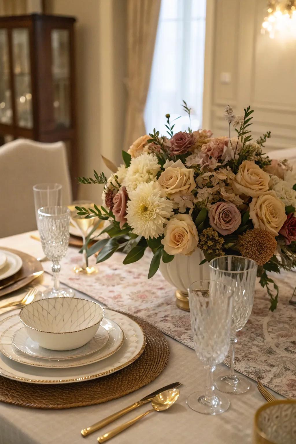 A unified palette fashions a sophisticated and cohesive appearance.
