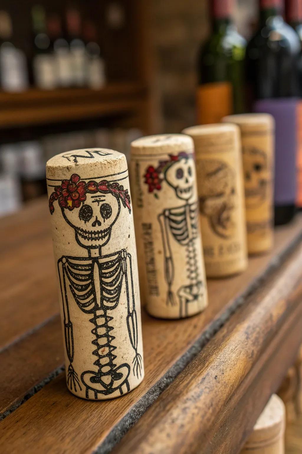 Upcycle with Flair: Transform wine stalks into charming skeleton décor!