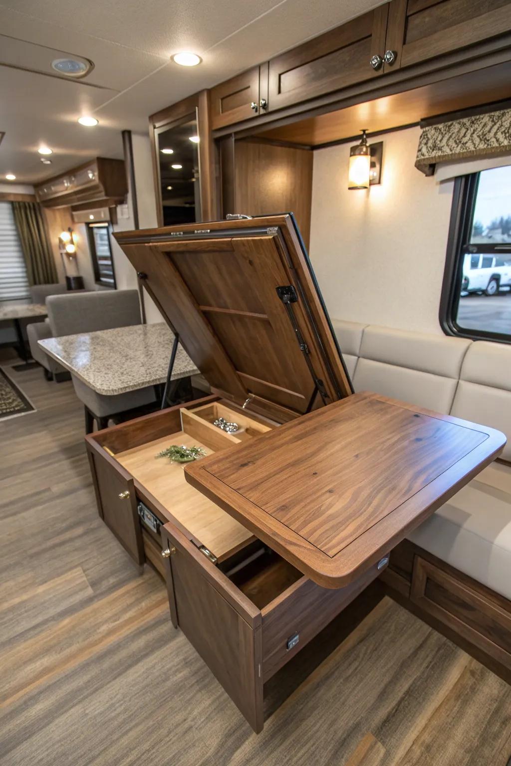 Transform your area with multi-functional refinement: this retractable surface is the epitome of artisanship and utility.