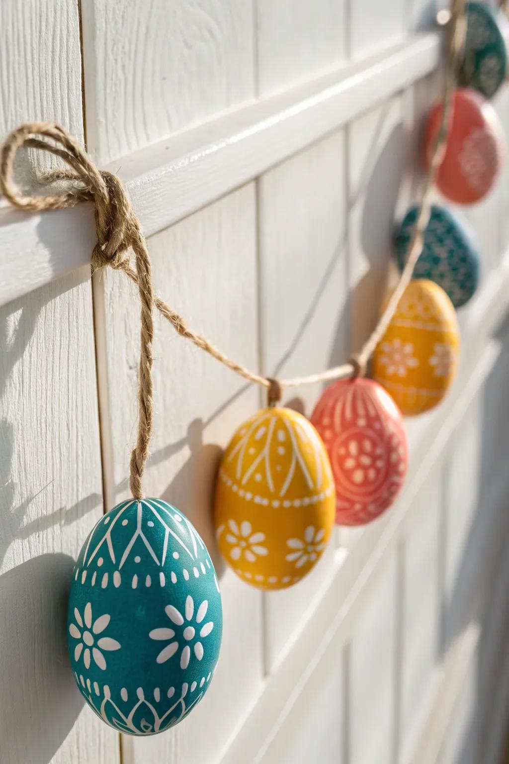 Infuse a hint of whimsical elegance into your spring decor with a handcrafted Paschal ovum festoons.