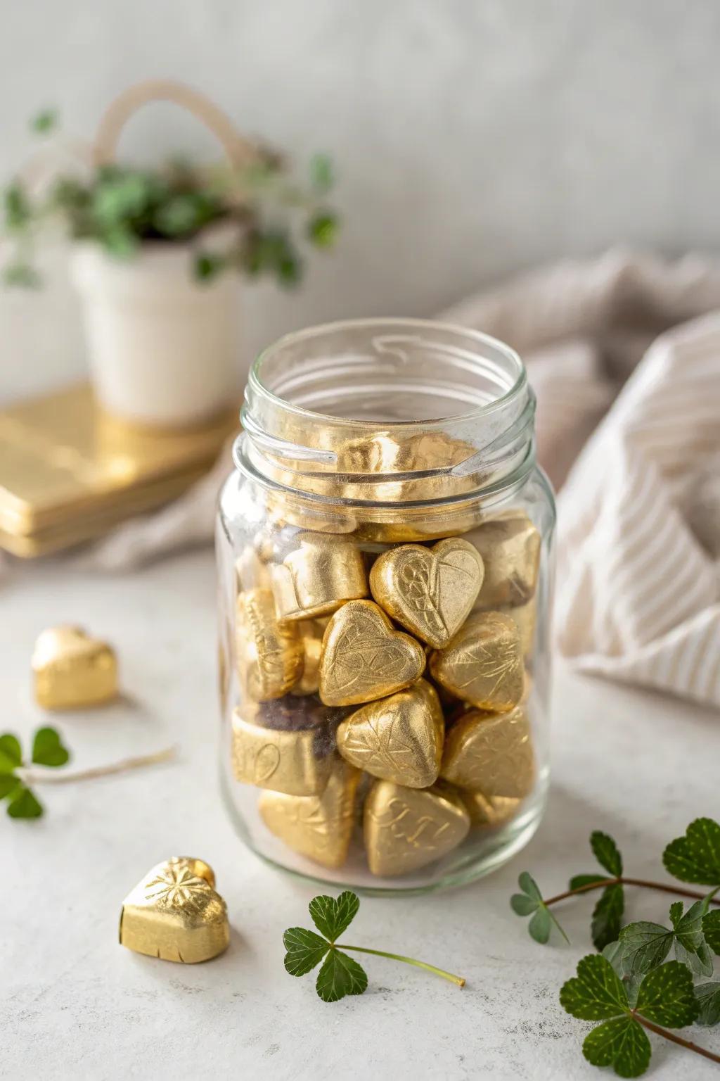 Uncover the charm of simplicity enriched with gilt this St. Patrick's Day. 🍀✨