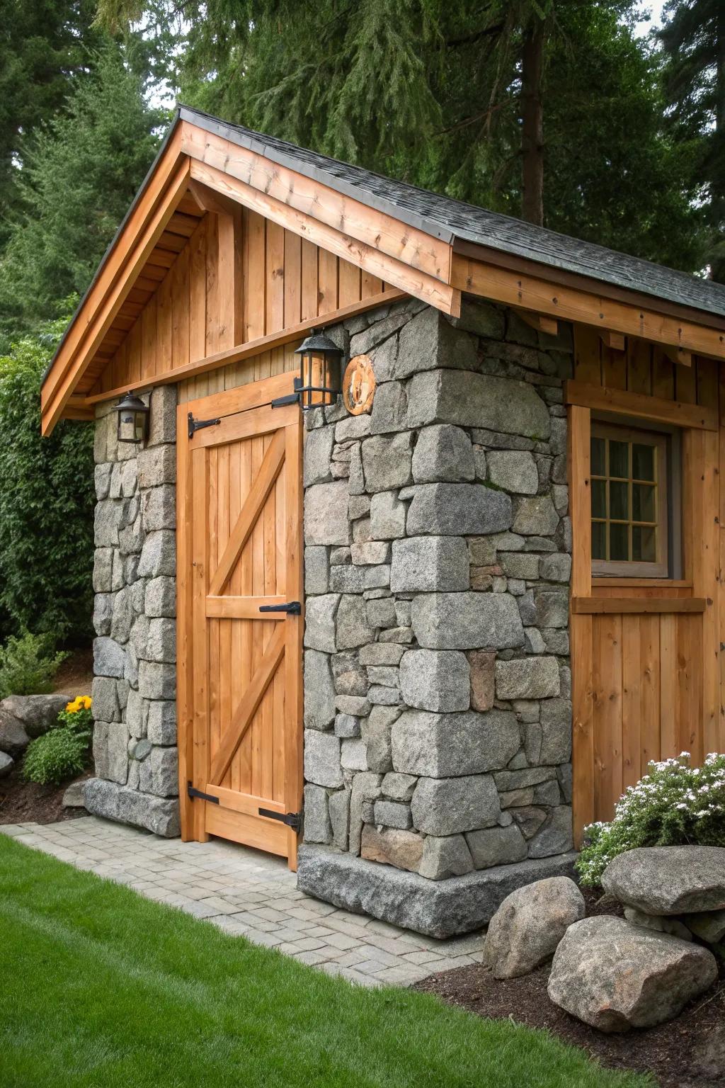 Explore the art of unifying stone and timber for a backyard work of art.