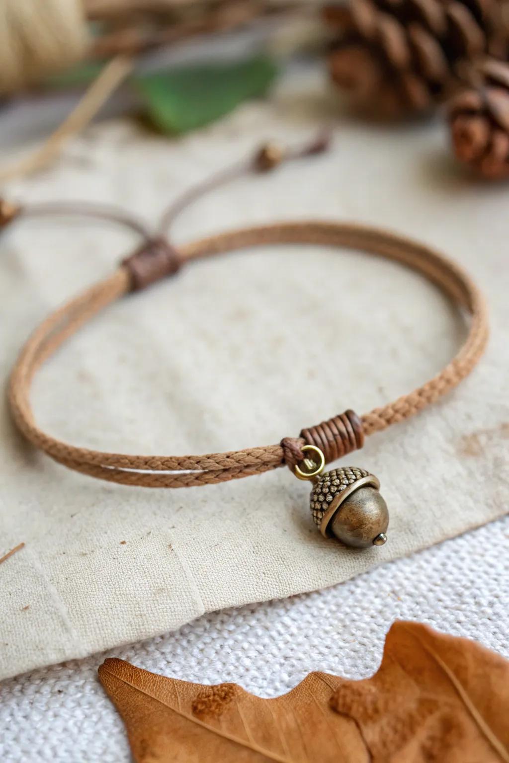 Appreciate nature’s fantasy with this delightful nut bracelet, a superb combination of simplicity and elegance.