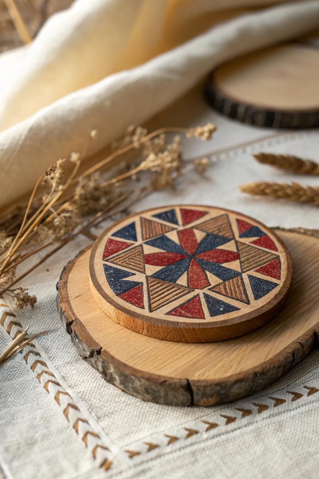 Crafted with affection: Transform your environment with these breathtaking pyrography mats, where simplicity converges with artistry.