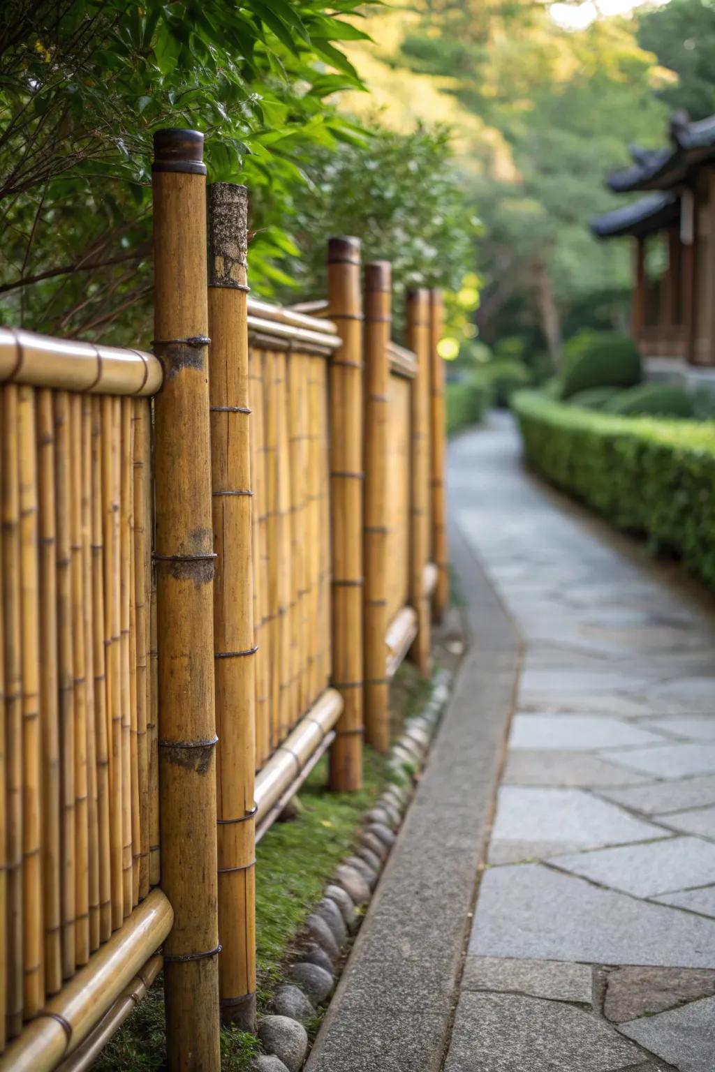 Elevate your garden's aesthetics with sustainable cane elegance.