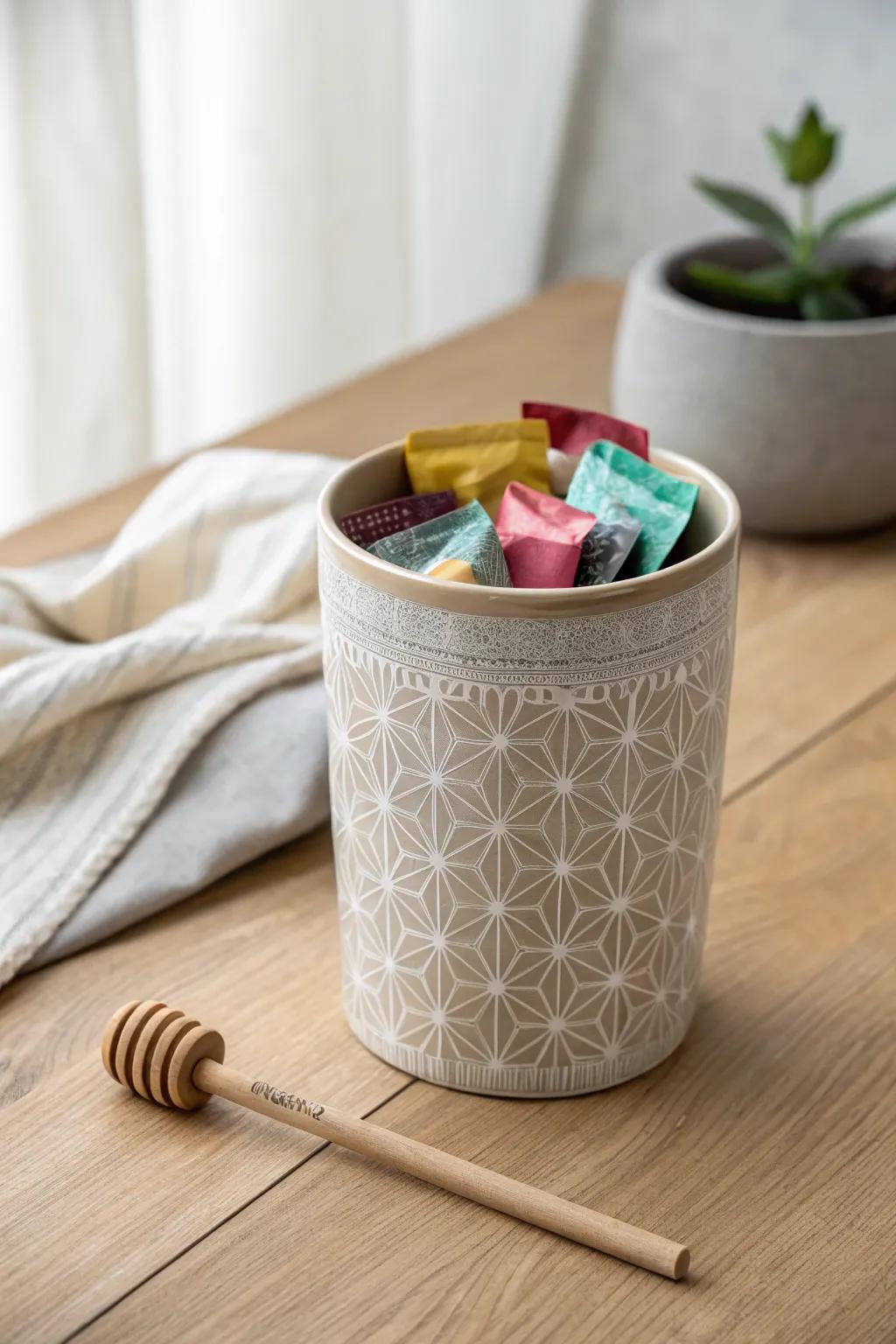 Sip through Panache: The Quintessential Container Present on behalf of Herb Infusion Devotees.