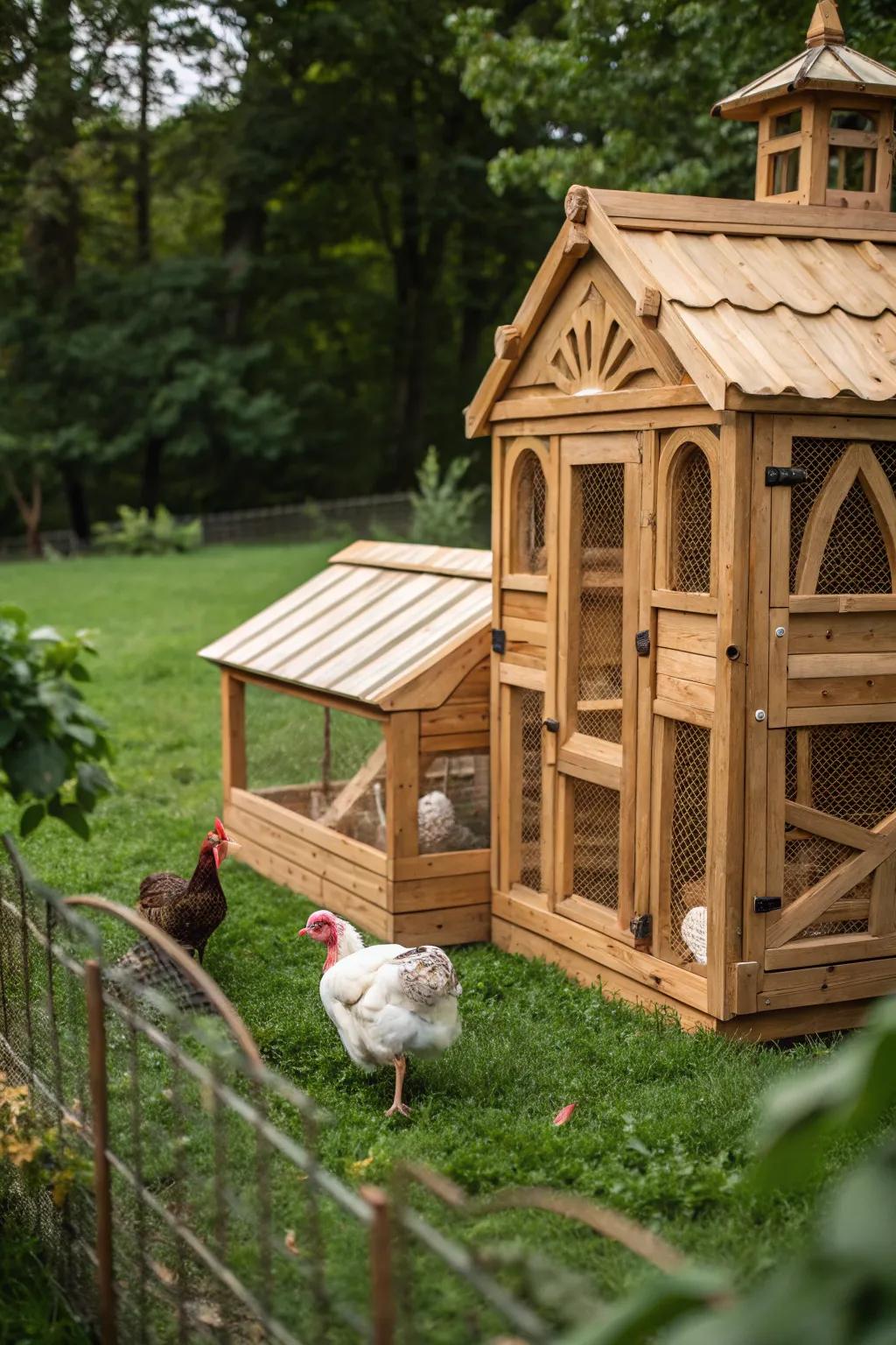 Designed for Togetherness: A beautifully conceived turkey coop that marries artistry with nature.