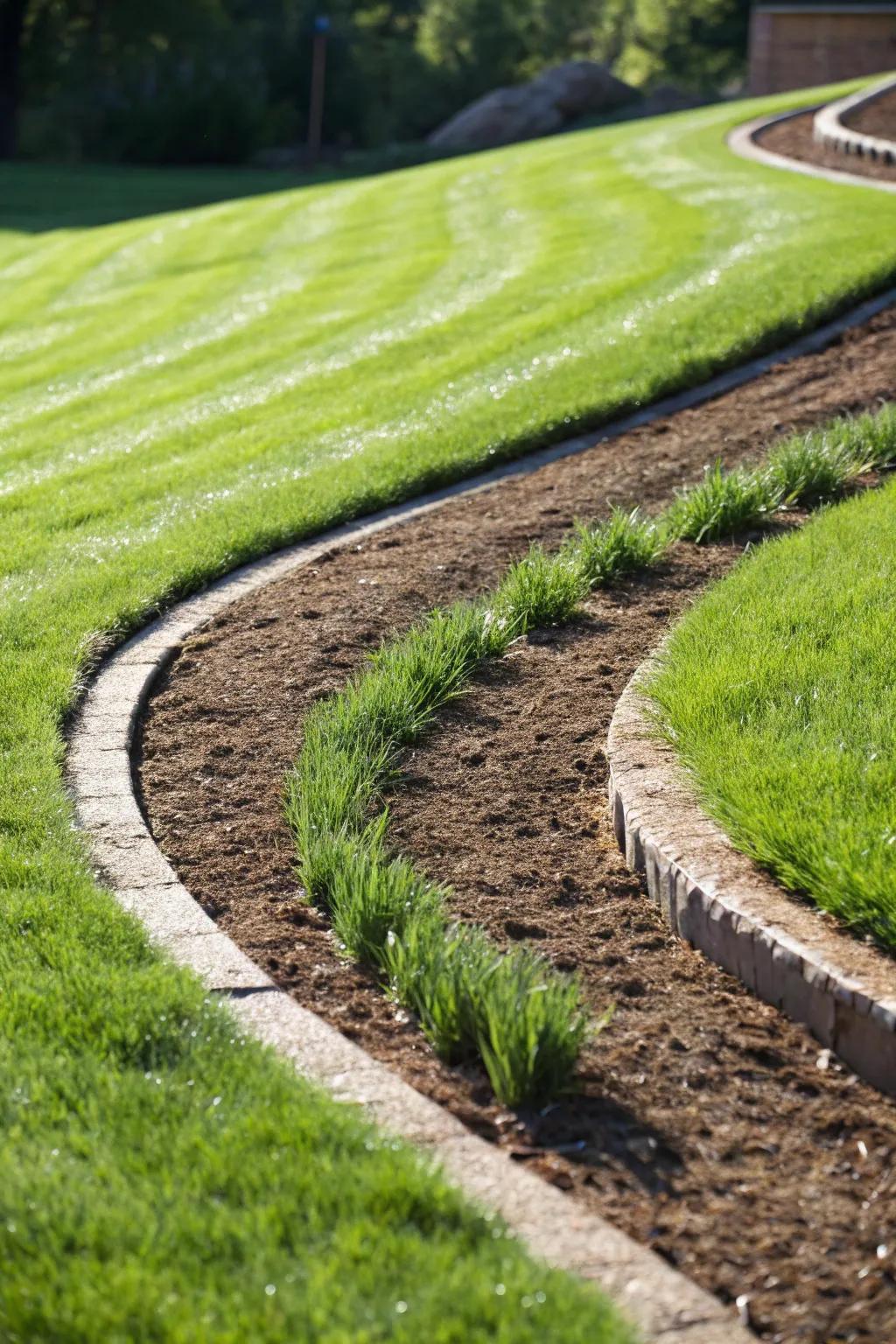 Master the artistry of lawn re-contouring for effective water drainage and a remarkable outdoor space.