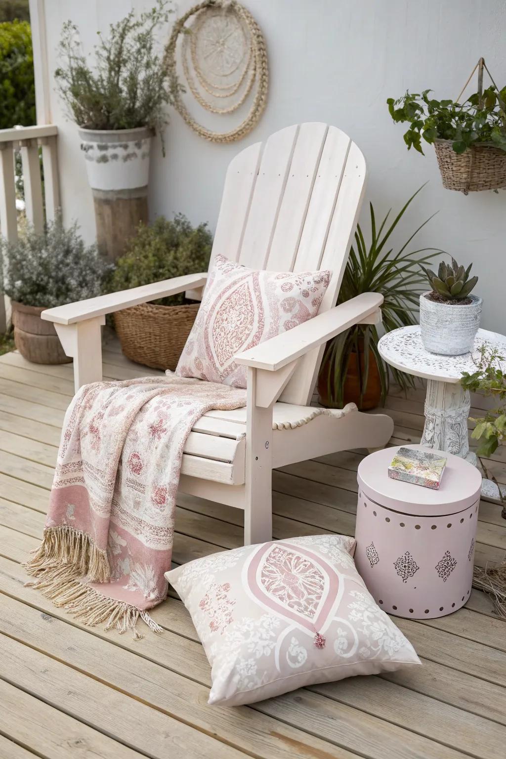 Transform your patio into a serene retreat with harmonized Adirondack chair arrangements that blend Scandinavian minimalism with Boho charm.
