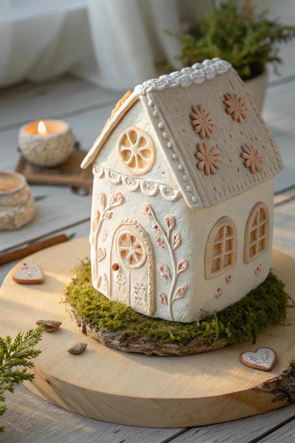 Enchant your garden using a hint of magic: handcrafted clay sprite dwellings for small creativities.