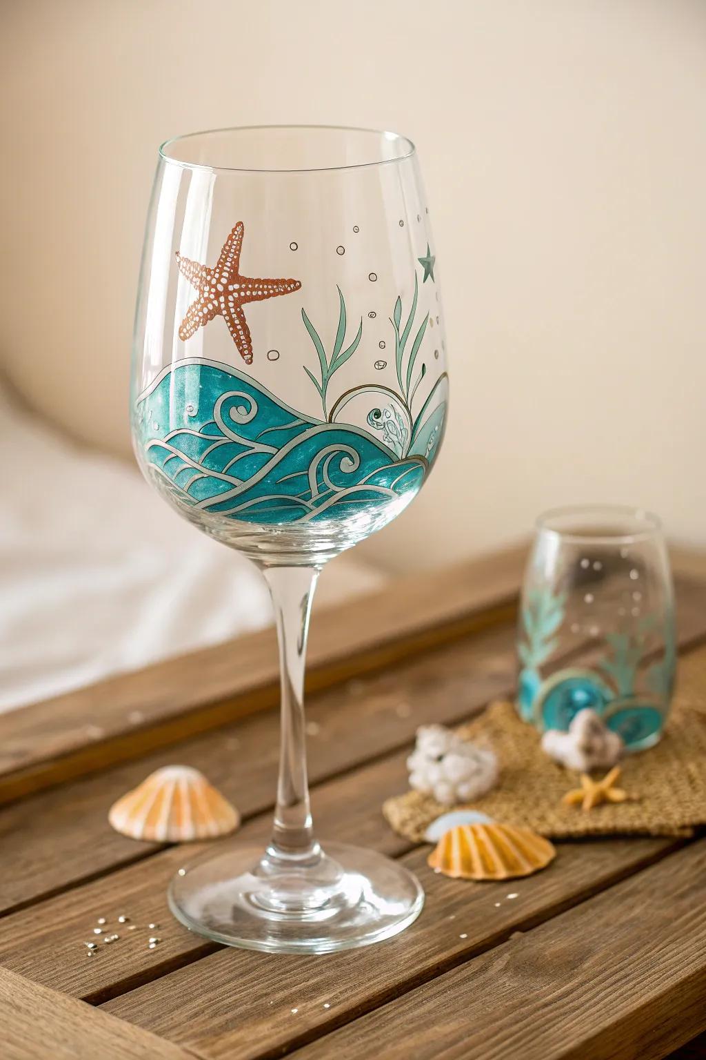 Drink in style with ocean-inspired elegance.