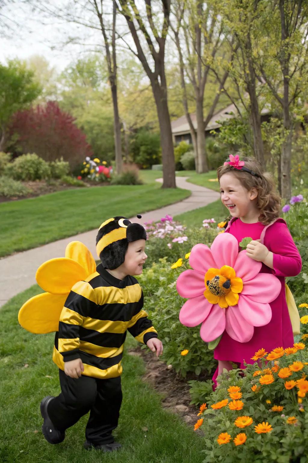 A sweet pairing of a bee and his cherished bloom.