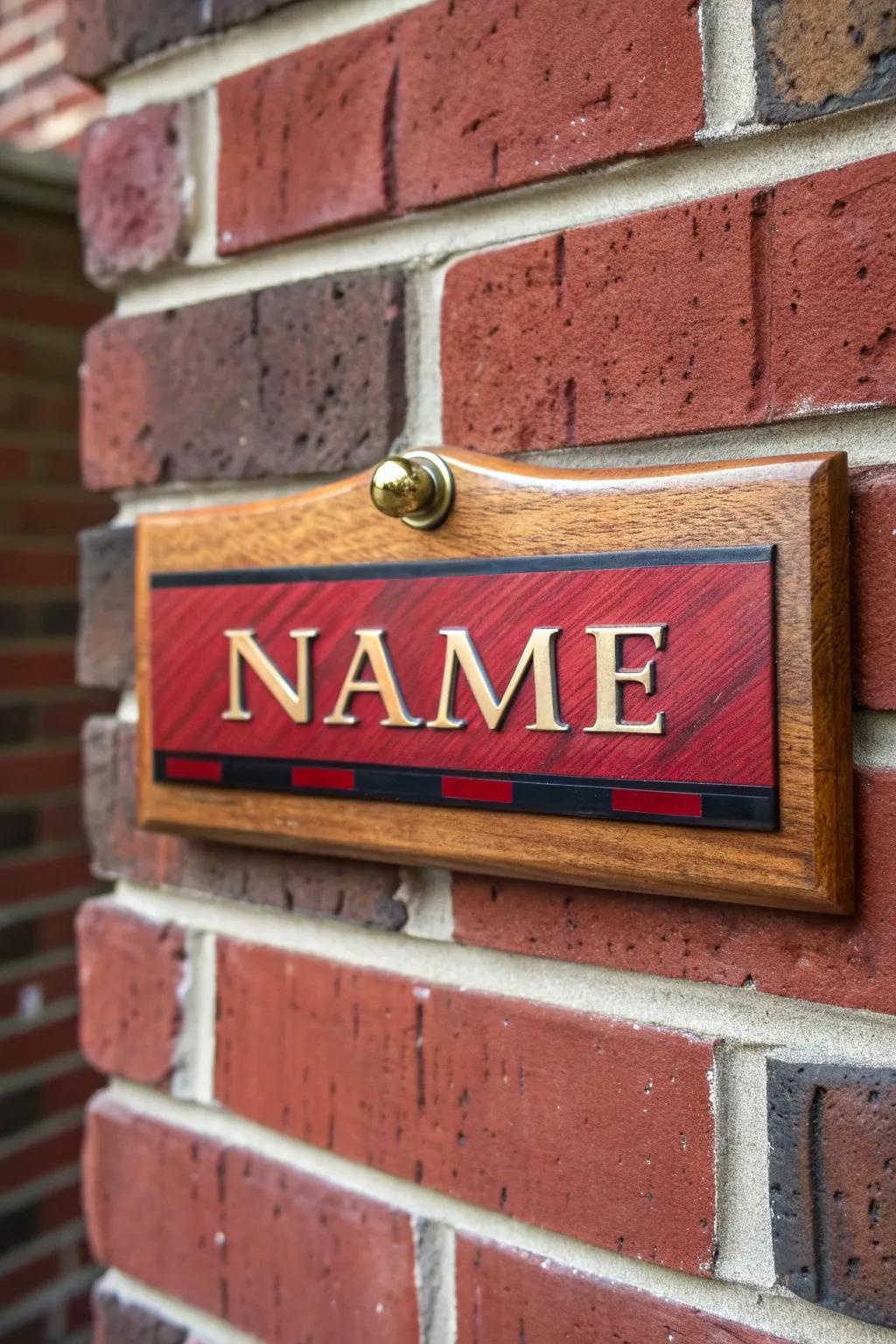 Make your mark with personalized elegance: a name tag that speaks volumes.