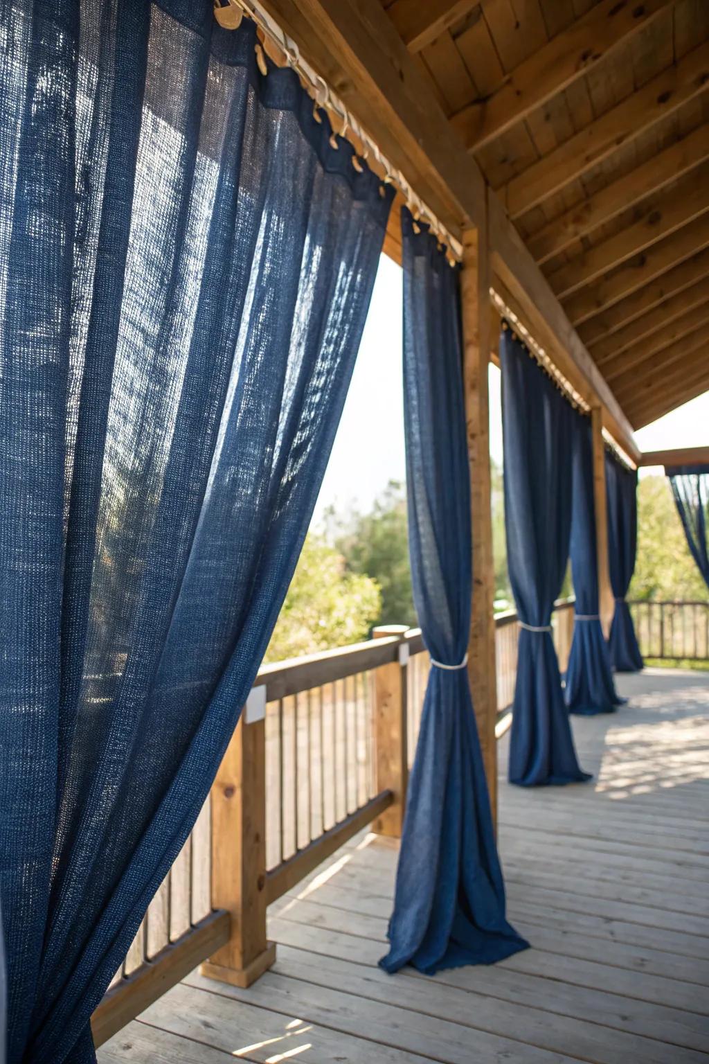 Embrace the breeze with grace and seclusion—transform your deck into a tranquil retreat.