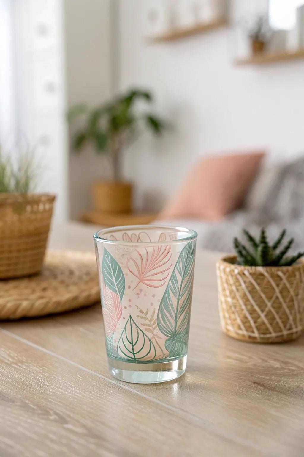 Transform your small glasses into miniature masterpieces with handcrafted glass embellishment. Embrace simplicity and refinement in every stroke.