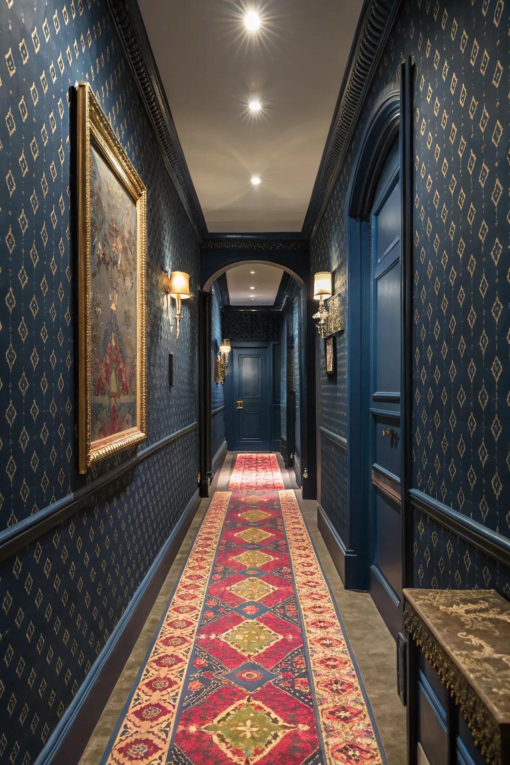 Daring configurations lend a playful impression to a deep azure setting.