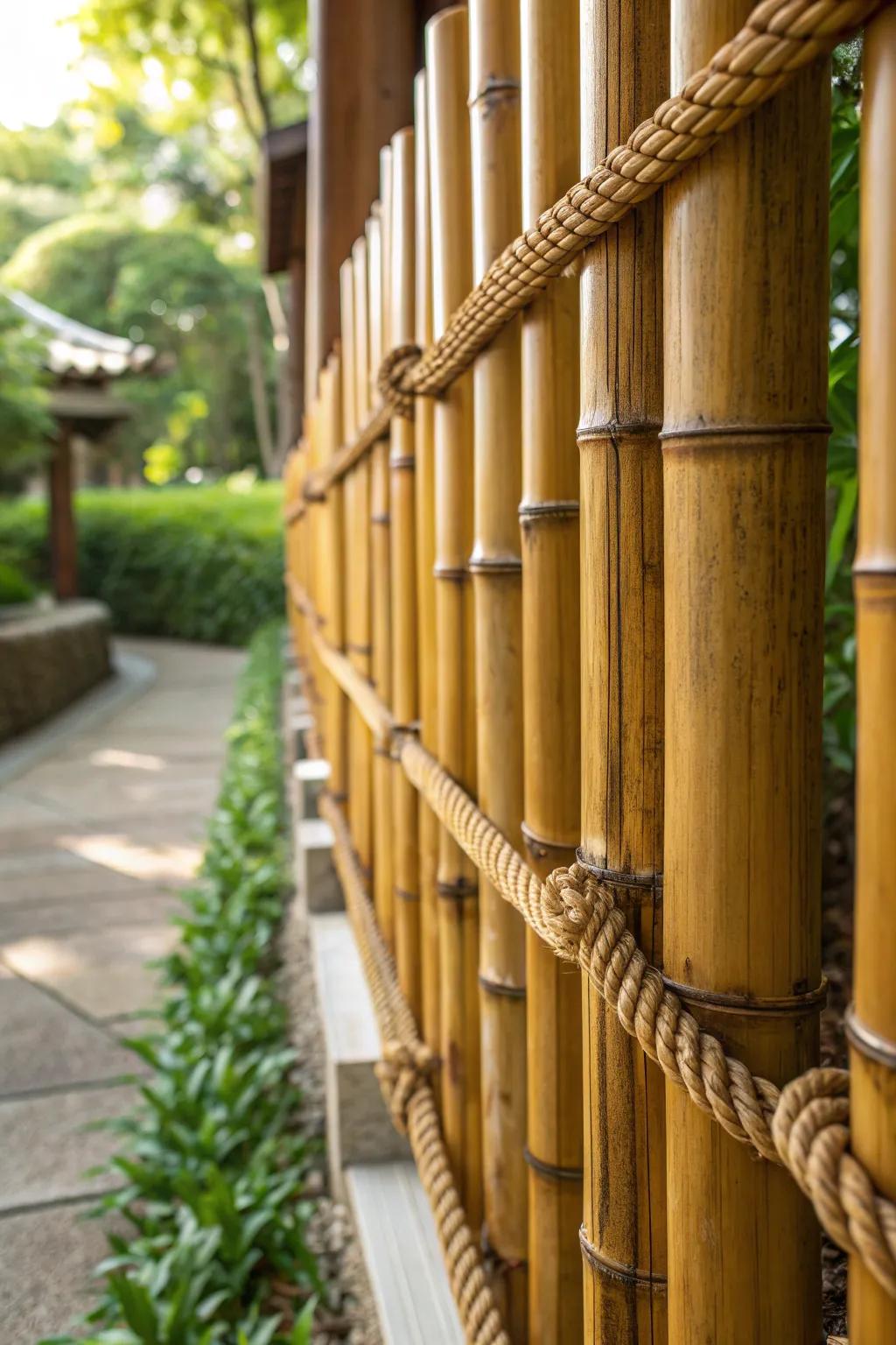 Elevate your rear yard through the artistry of bamboo enclosure—where seclusion converges with design.