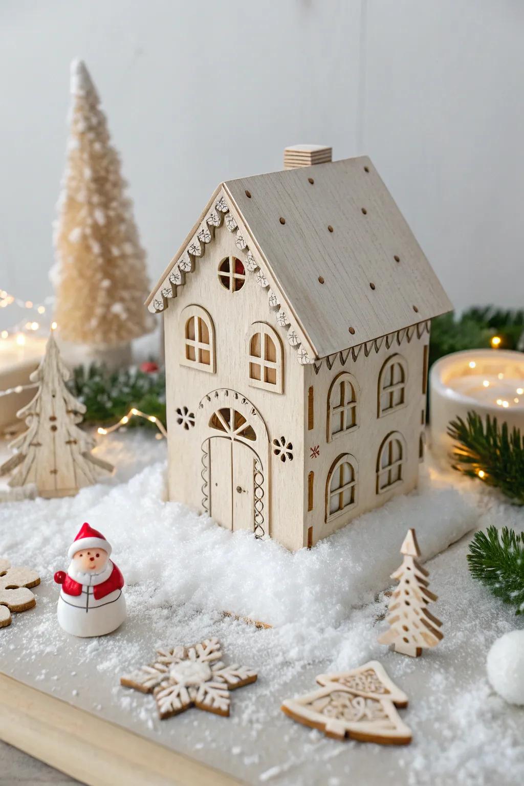 Embrace the magic of the season with a minimalist Christmas hamlet, where whimsy meets craftsmanship.