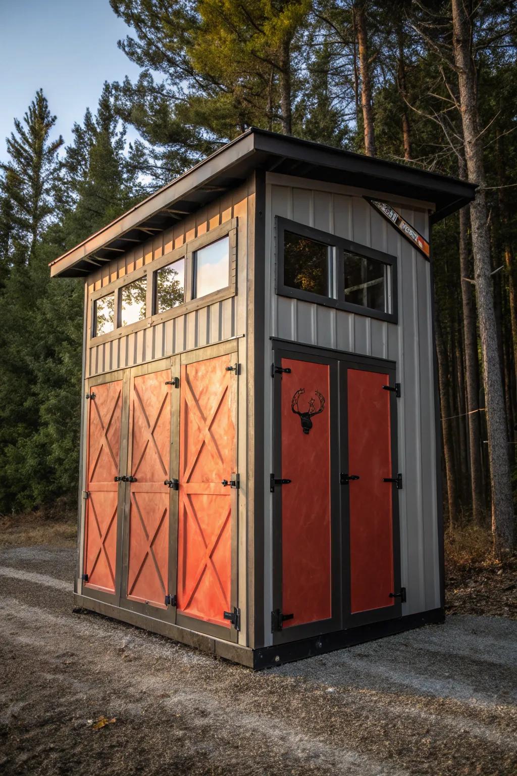 Handiwork Meets Innovation: Transform Salvaged Garage Entrances into a Chic Deer Shelter