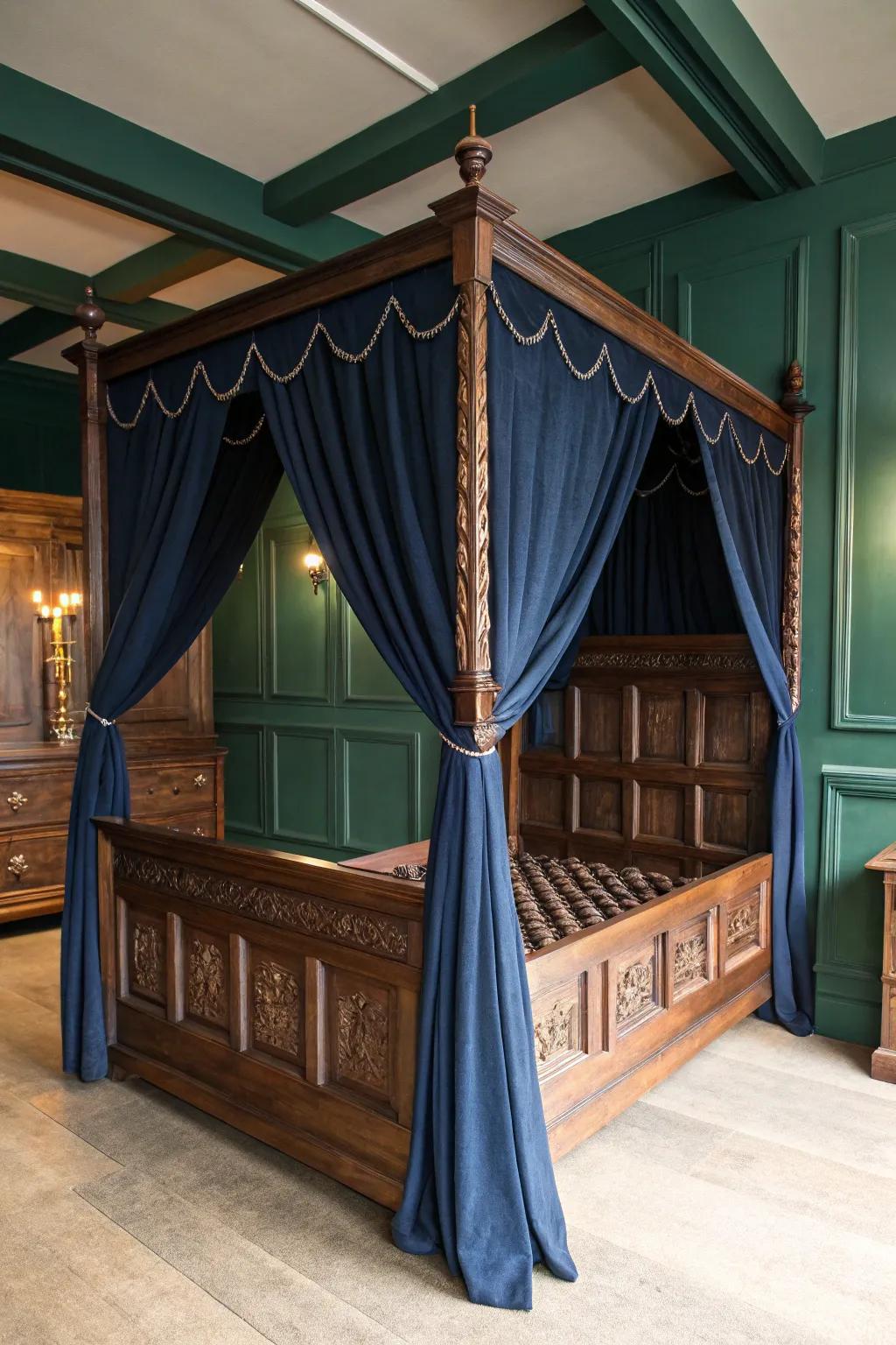 Forge your reveries: Float away beneath a captivating DIY canopy bed.