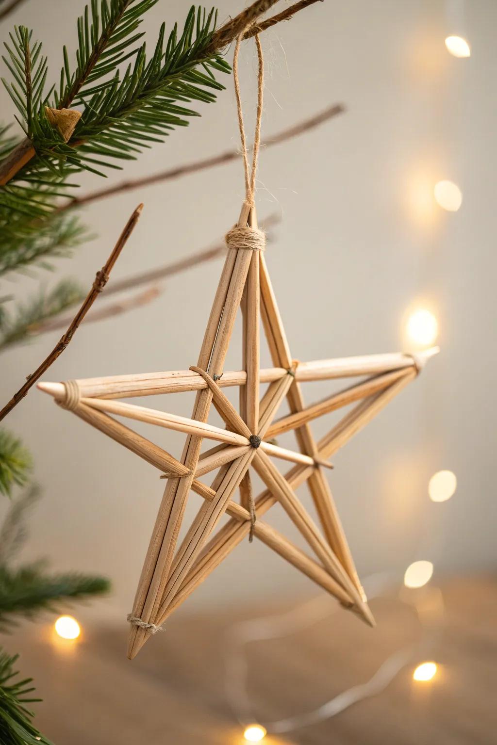 Crafted simplicity: Elevate your holiday decor with these elegant Scandinavian craft stick stars.