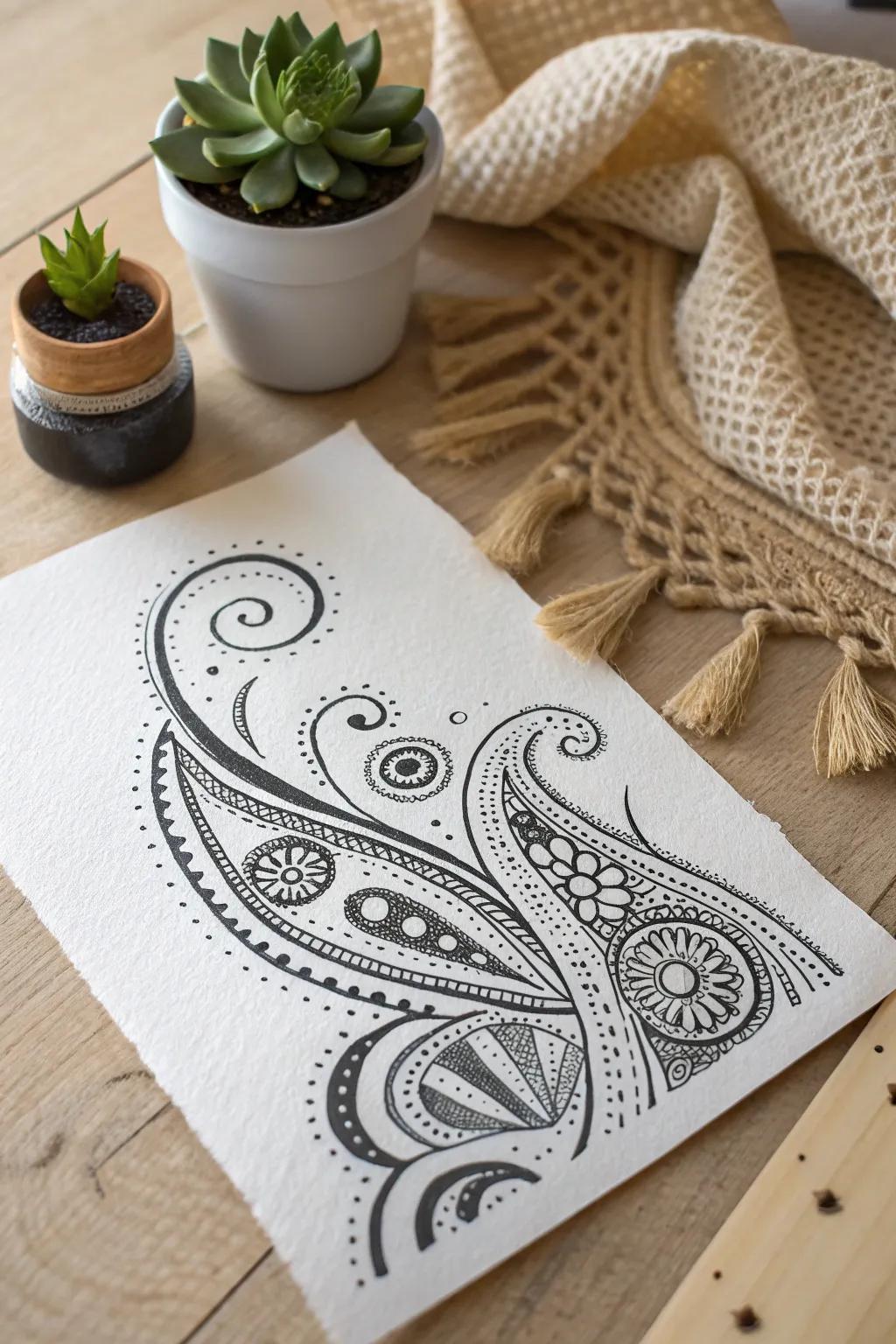 Discover tranquility in the realm of zen pattern: a mindful departure through patterns.
