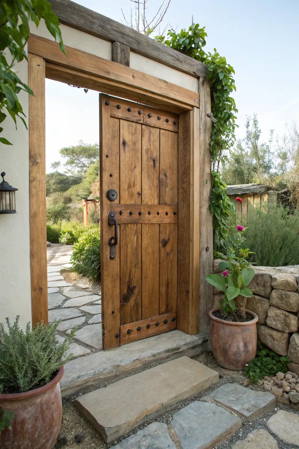 Green materials introduce warmth and sustainability.