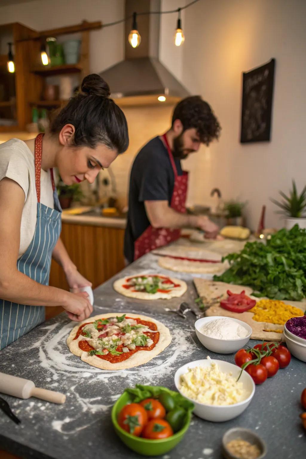 Forge delectable memories through a personal pizza night held in your dwelling.