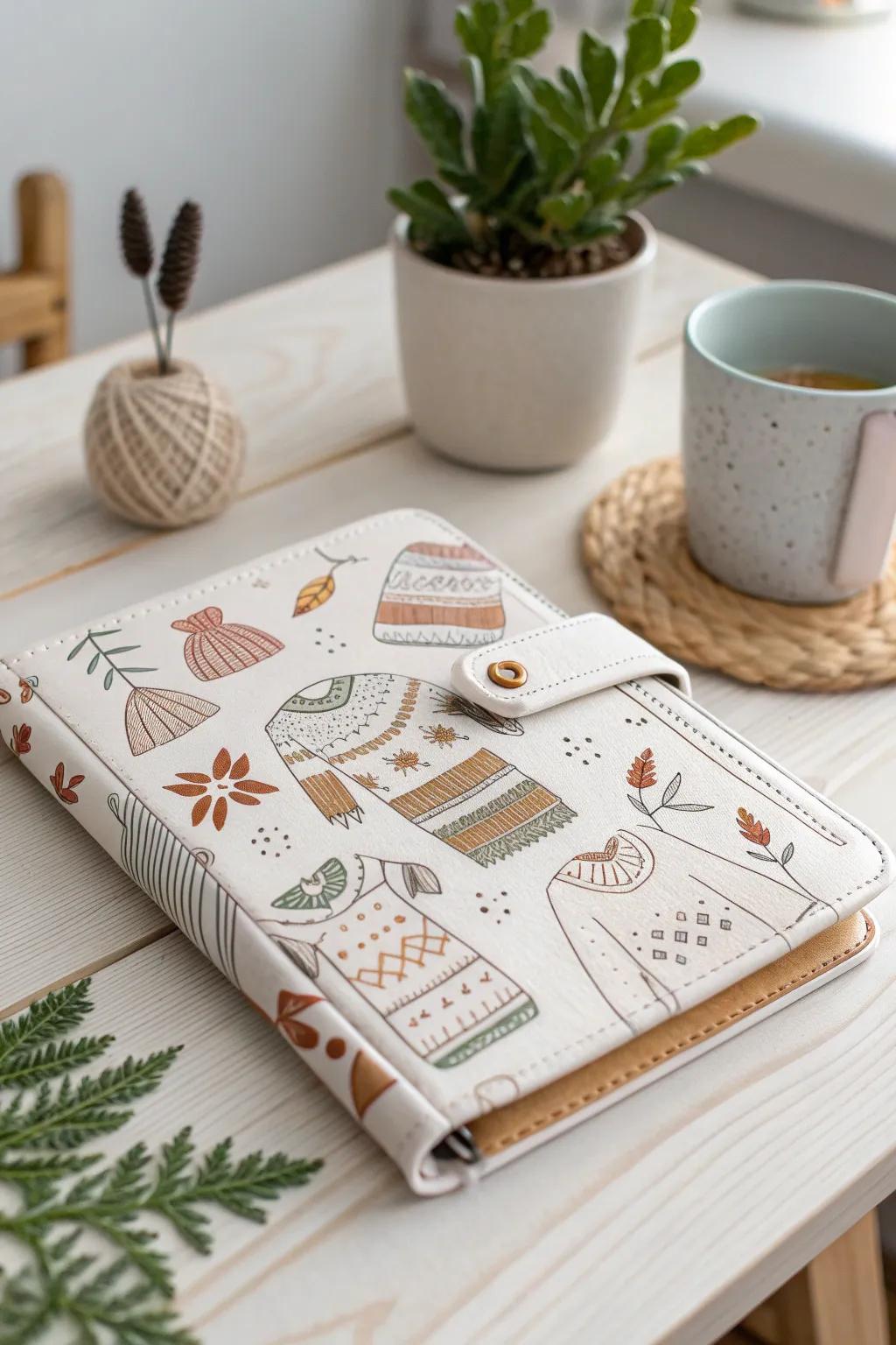 Embrace the snug vibes of autumn with this charming pullover season planner title. 🍂📒