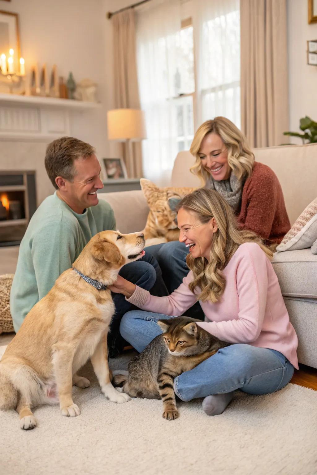 Include your pets for a playful touch.
