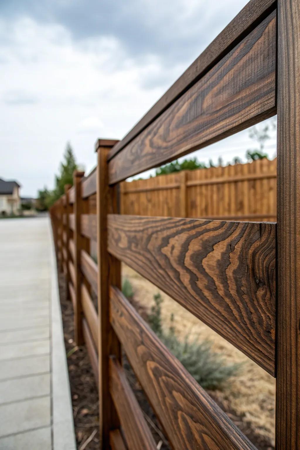 Embrace the comfort and refinement of authentic wood tints with a lavish walnut surface.