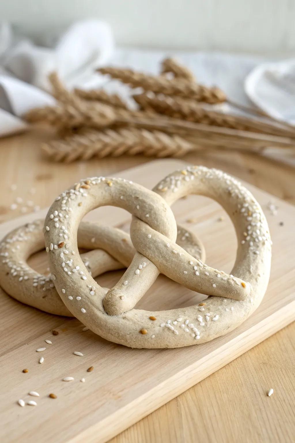 Craft your individual impeccable twist with these lovable clay pretzels, a visual delight for all!