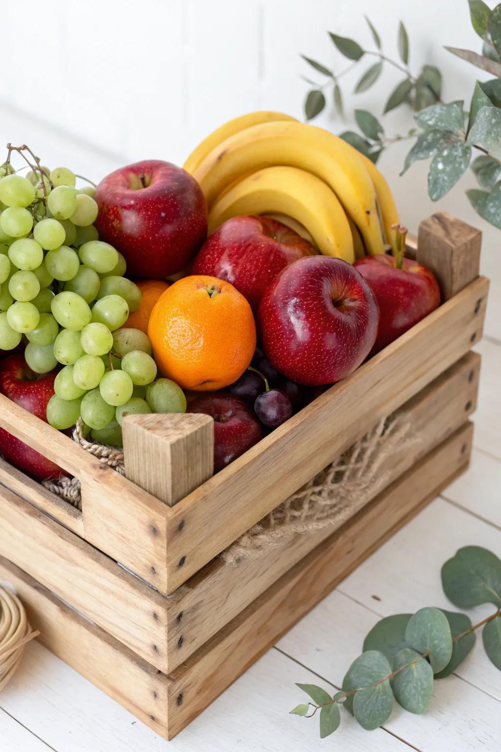 Elevate your fruit presentation with a touch of simple elegance. 🍏🍊 #ElegantEdibles